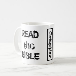 Caneca De Café Leia a Bíblia branca e preta