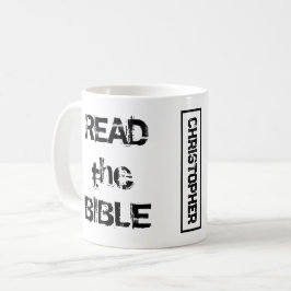 Caneca De Café Leia a Bíblia em branco e preto