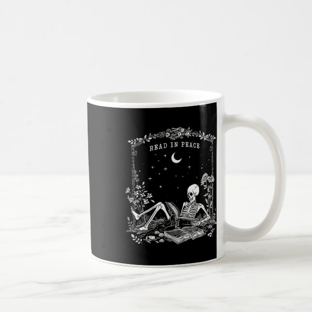 Caneca De Café Leia Em Paz O Professor Skeleton Trick Teach (Direita)