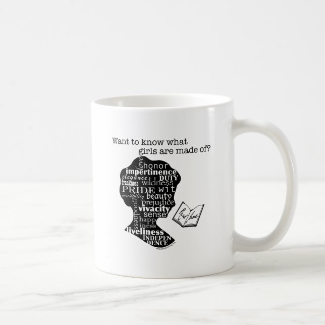 Caneca De Café Leia Jane Austen (Direita)