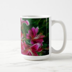 Caneca De Café Leilões Rosa Impressionista Pintura Floral