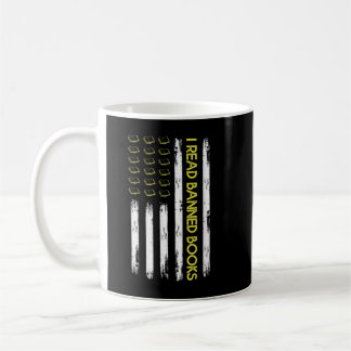 Caneca De Café Leio Livros Banidos Retro EUA Flag Librari