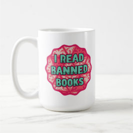 Caneca De Café Leio Livros Banidos - Retro Vintage Book Lover