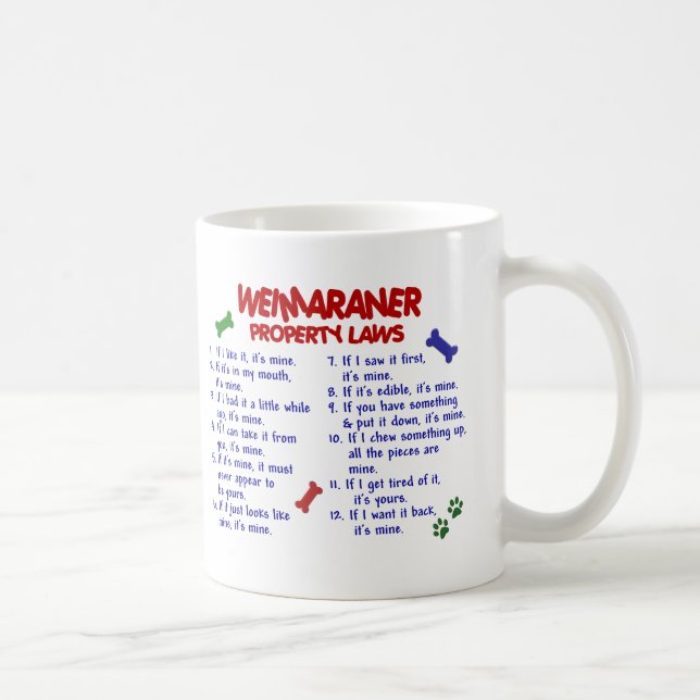 Caneca De Café Leis 2 da propriedade de WEIMARANER (Direita)