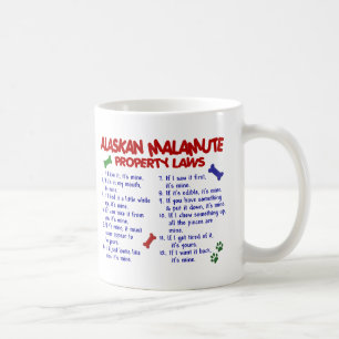 Caneca De Café Leis 2 da propriedade do MALAMUTE DO ALASCA