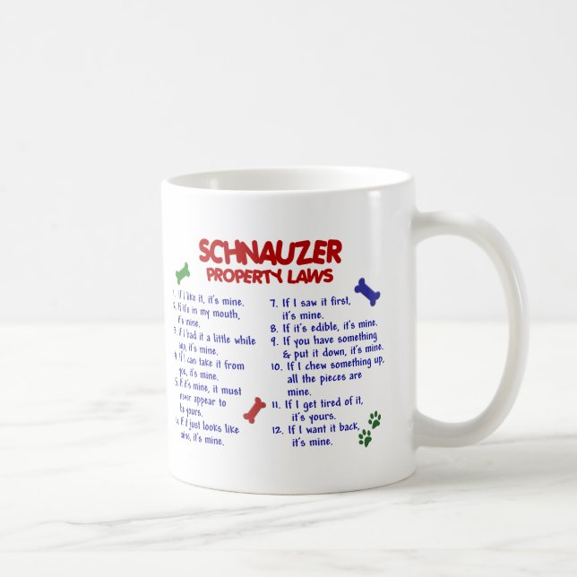 Caneca De Café Leis 2 da propriedade do SCHNAUZER (Direita)