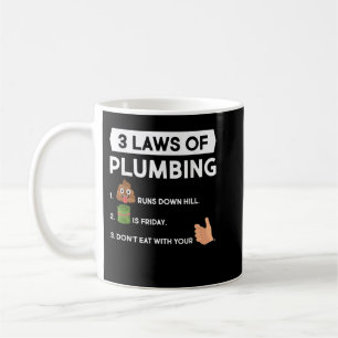 Caneca De Café Leis De Canalizador 3 De Pipefitter Handyman