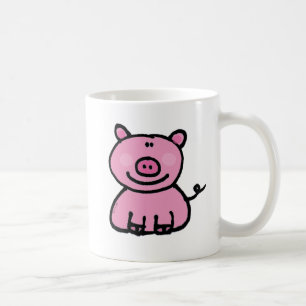 Caneca De Café Leitão cor-de-rosa