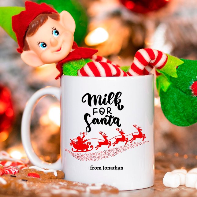 Caneca De Café Leite Cujo Leite É Para Papais noeis De Natal (Criador carregado)