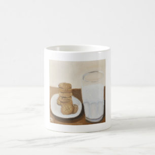 Caneca De Café Leite e cookies