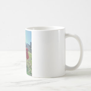 Caneca De Café Leite e flores amarelas