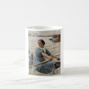 Caneca De Café Leite Maid em um Barco Remoso (por Albert Edelsens