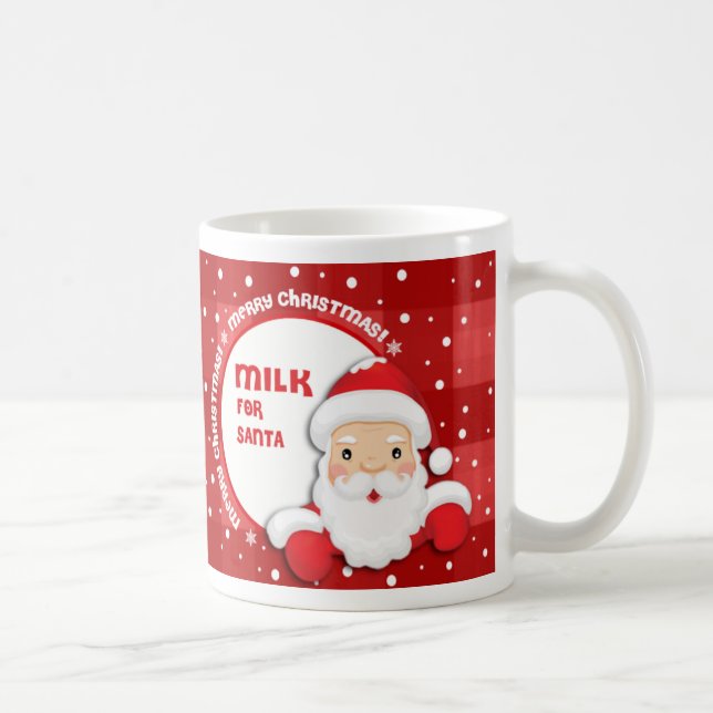 Caneca De Café Leite para Papai Noel. Presente de Natal (Direita)
