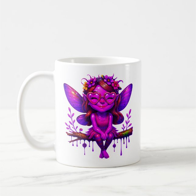 Caneca De Café Leite Roxo Repleto (Esquerda)