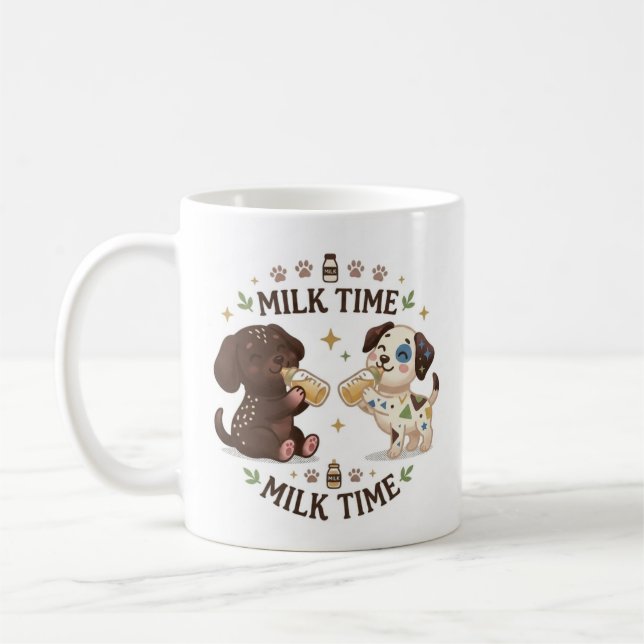 Caneca De Café leitinho dos cachorrinhos (Esquerda)