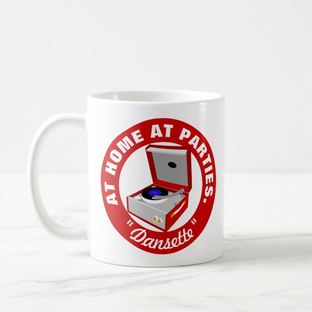 Caneca De Café Leitor de discos Red Retro Dansette (Esquerda)