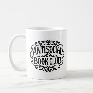 Caneca De Café Leitor introvertido de clube do livro antissocial