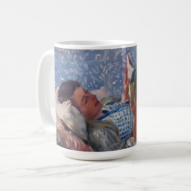 Caneca De Café Leitor | Lovis Corinth (Frente Esquerda)