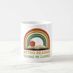 Caneca De Café Leitor Retro Ensinando os Clássicos   Vintage 70s