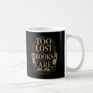 Caneca De Café Leitor vintage de academia sombria amante de livro
