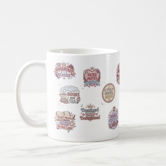 Caneca De Café Leitores de Livros de Romantasia (Esquerda)