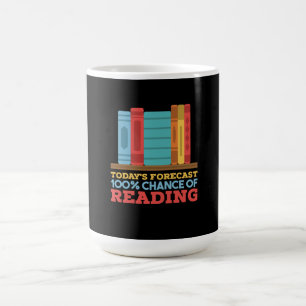 Caneca De Café Leitura - 100% de Chance de Ler Livro Divertido