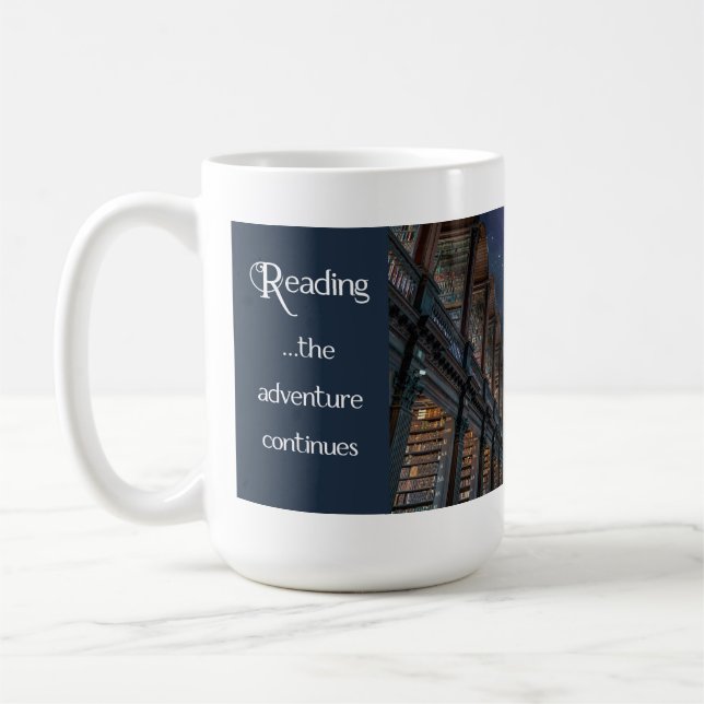 Caneca De Café Leitura, a aventura continua (Esquerda)