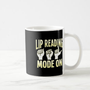 Caneca De Café Leitura de Gesto de Mão surdo Audição Perda de Awa