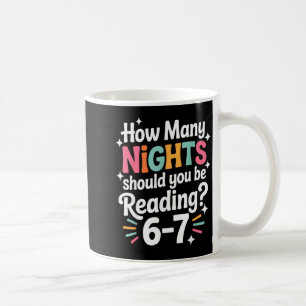 Caneca De Café Leitura Divertida 6 7 Seis Sete Meme Livro Engliea