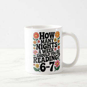 Caneca De Café Leitura Divertida 6 7 Seis Sete Meme Livro Engliea
