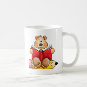 Caneca De Café Leitura do urso de ursinho