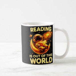 Caneca De Café Leitura engraçada é fora deste mundo livros espaci