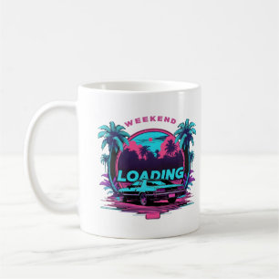 Caneca De Café Leitura no Fim de Semana Retro Sunset 11 oz mug 80