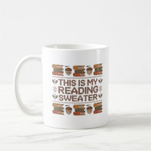 Caneca De Café Leitura Nórdica de Livros de Padrões para Suéteres