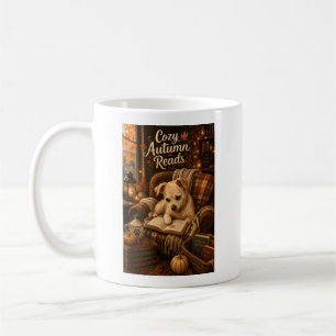Caneca De Café Leituras Aconchegantes de Outono Cachorrinho Amant