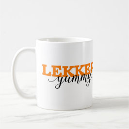 Caneca De Café Lekker/vocabulário holandês saboroso da palavra