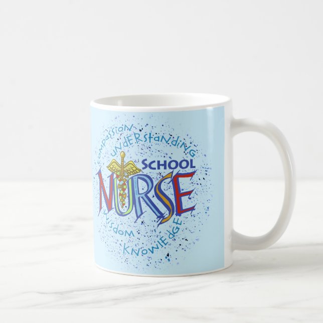 Caneca De Café Lema da Enfermeira Escolar (Direita)