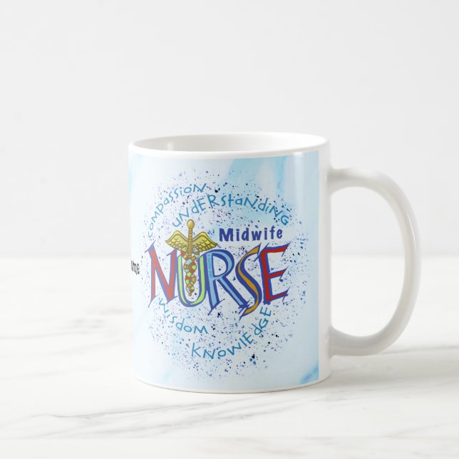 Caneca De Café Lema da Enfermeira Parteira (Direita)
