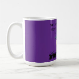 Caneca De Café lema de graduação de Einstein roxo real