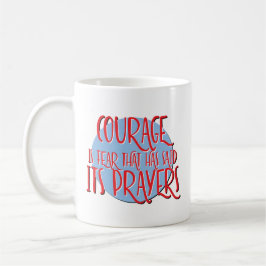 Caneca De Café Lema de Recuperação de Coragem é Medo