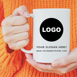 Caneca De Café Lema do Logotipo da Empresa Promocional