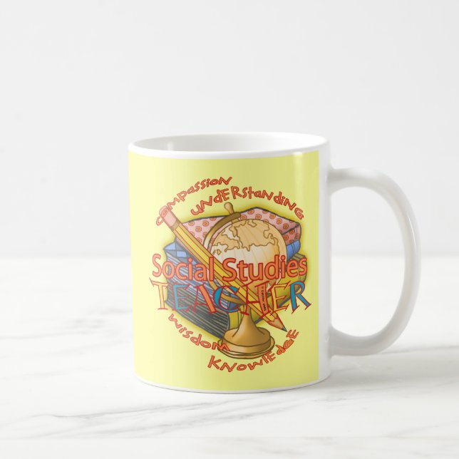 Caneca De Café Lema do Professor de Estudos Sociais (Direita)