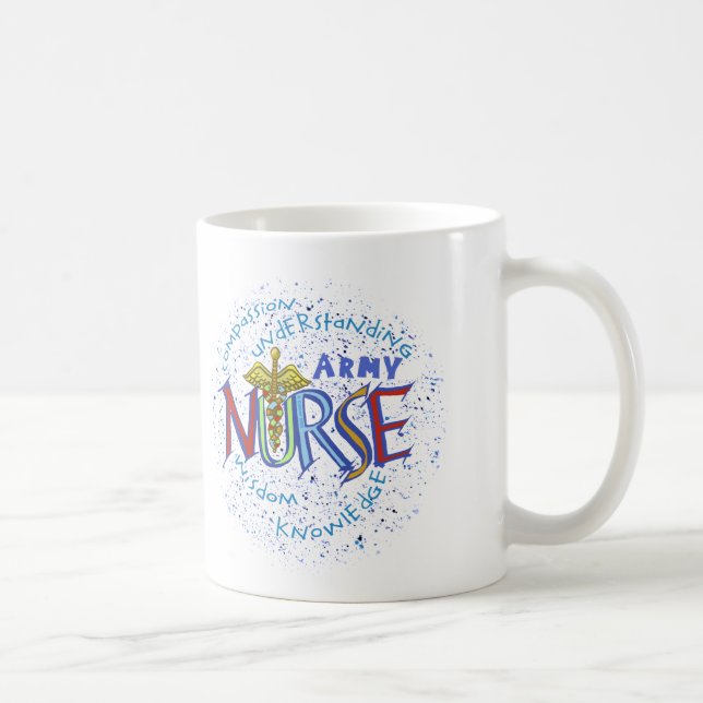 Caneca De Café Lema Enfermeira do Exército  (Direita)