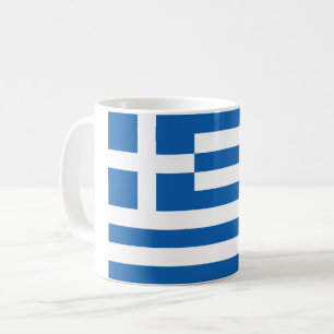 Caneca De Café Lembrança da bandeira da Grécia