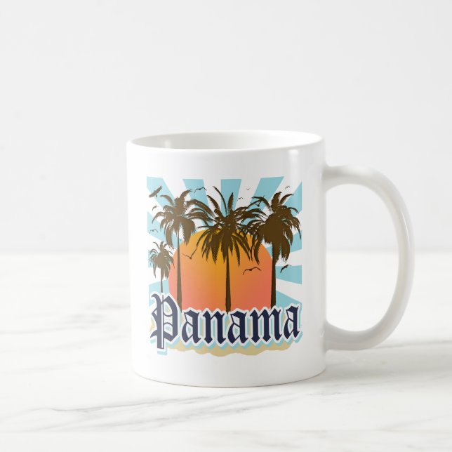 Caneca De Café Lembrança da Cidade do Panamá (Direita)