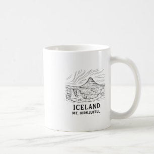 Caneca De Café Lembrança da Islândia Mt Kirkjufell Caminhada Auro