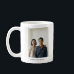 Caneca De Café Lembrança de duas fotos do noivo da mãe Sentimenta<br><div class="desc">Esta caneca da mãe do noivo apresenta duas fotos com o texto "mãe do noivo" abaixo. Personalizável com suas fotos. Uma maneira significativa de agradecer à mamãe ou dar a ela algo que ela realmente usará todas as manhãs enquanto se lembra do seu grande dia.</div>