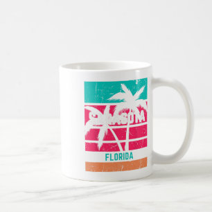 Caneca De Café Lembrança de Férias em Sarasota Flórida Surf Vinta