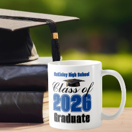 Caneca De Café Lembrança de Formatura da Turma Azul de 2026