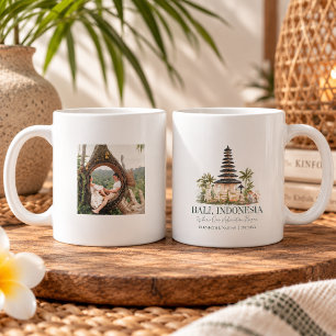 Caneca De Café Lembrança de Foto de Lua de Mel Personalizada em B